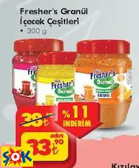 FRESHER'S GRANÜL İÇECEK ÇEŞİTLERİ 300 G FRESHER'S GRANÜL İÇECEK ÇEŞİTLERİ 300 G